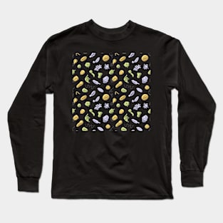 Ediacaran Biota Fossils Illustration Pattern Long Sleeve T-Shirt